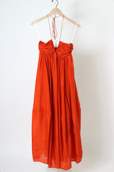 Mahon Halter Maxi Dress - Tangerine