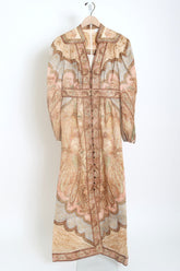 Wanderlust Plunge Midi Dress - Tapestry