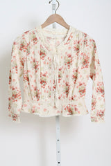 Hillock Top - IVORY LANTANA FLORAL (By Phone Order Only)