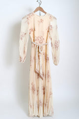 Sunray Long Sleeve Dress - Cream Floral