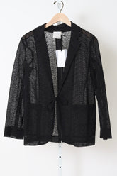 14877_My Jacket - Muslin jacket with “broderie anglaise” embroidery - Noir