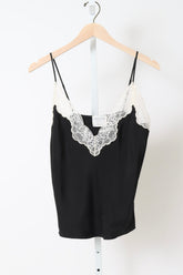 14857 _ My Top - Viscose Twill Lingerie Top - Noir