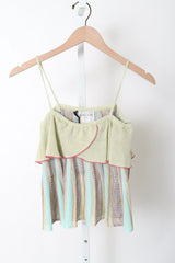 14941 _ My Top - “les folies” jacquard ruffle top - Lucente