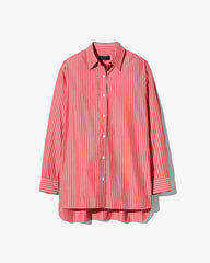 Yorke Striped Cotton Shirt - Red and White