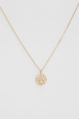 Moonstone Heart Medal and Chain Necklace
