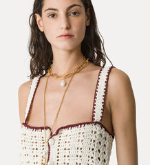 14934_My Top - "Cable' Luxe" Hand Crochet Top - Crystal