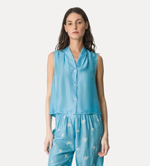 14861_My Top - Habotai Silk V-neck Top - Midnight