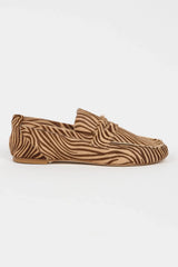Penny Loafer - Tan Ponyhair Zebra