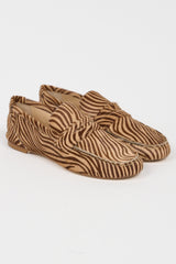 Penny Loafer - Tan Ponyhair Zebra