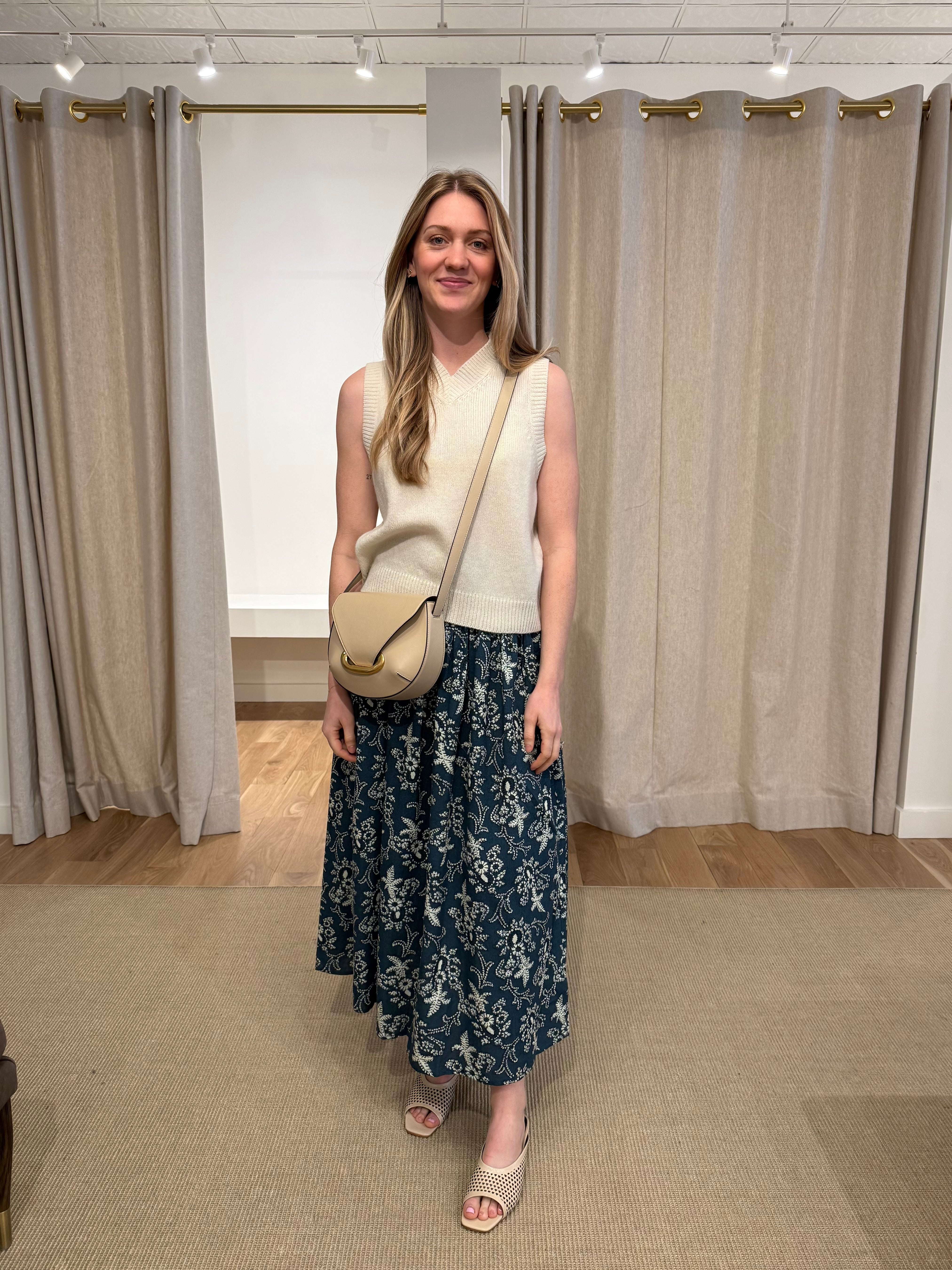 The Viola Skirt - Indigo Bandana
