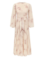 Sunray Long Sleeve Dress - Cream Floral