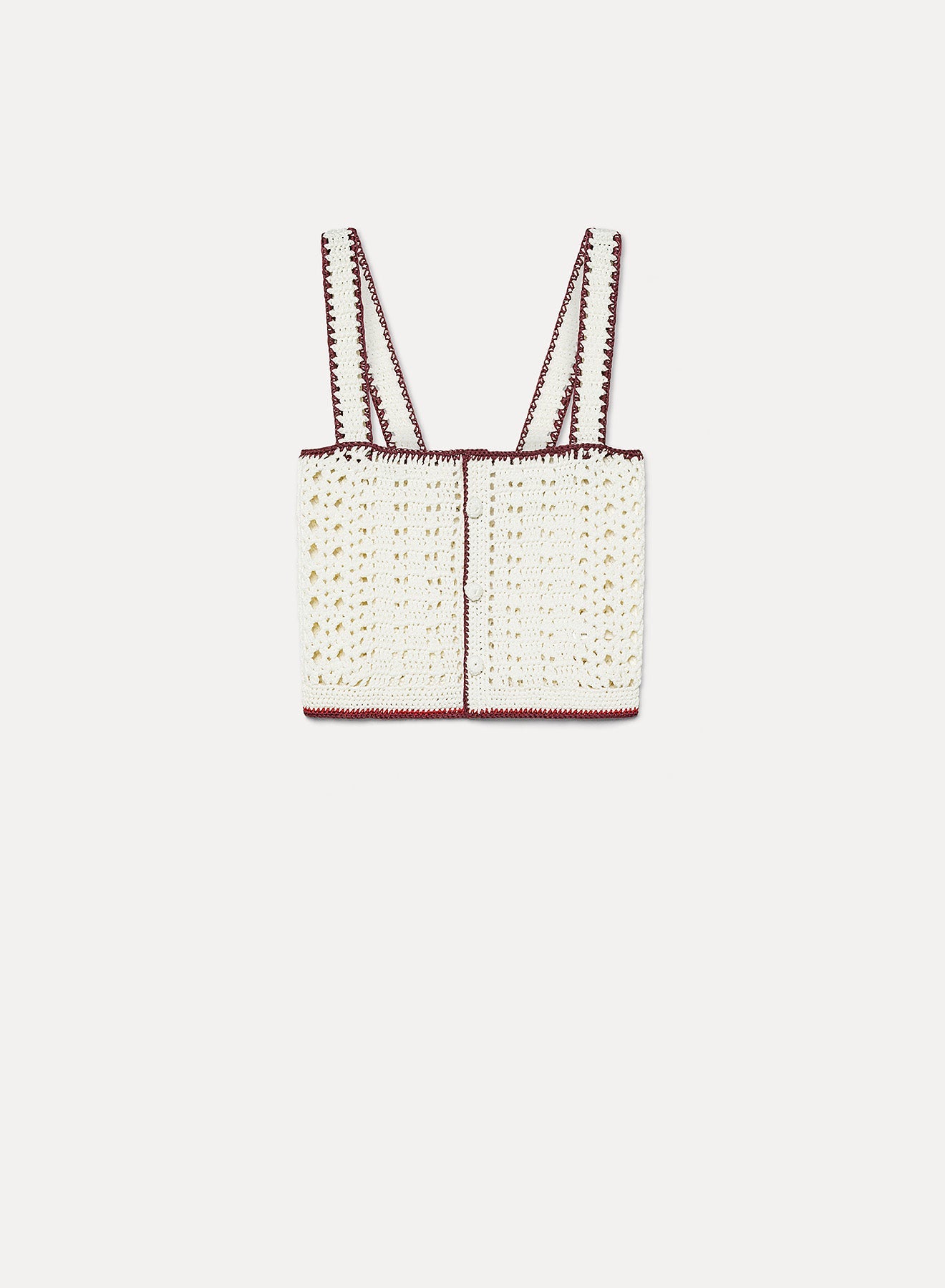 14934_My Top - "Cable' Luxe" Hand Crochet Top - Crystal