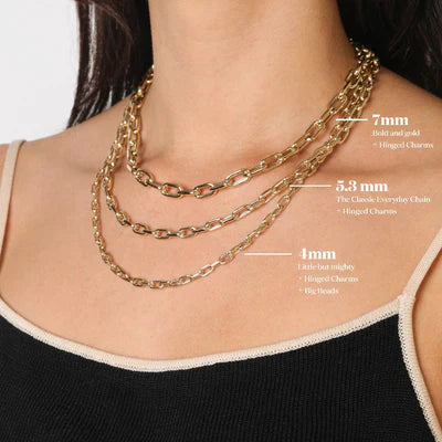 16" 4mm Italian Chain Link Necklace - 14K Yellow Gold (By Special Order)