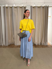 Cropped Cashmere T-Shirt - Vivid Yellow