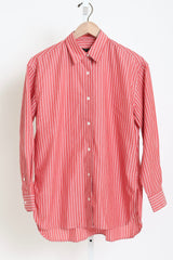 Yorke Striped Cotton Shirt - Red and White
