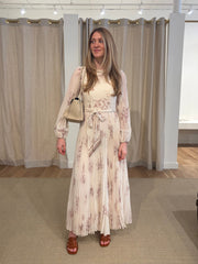 Sunray Long Sleeve Dress - Cream Floral
