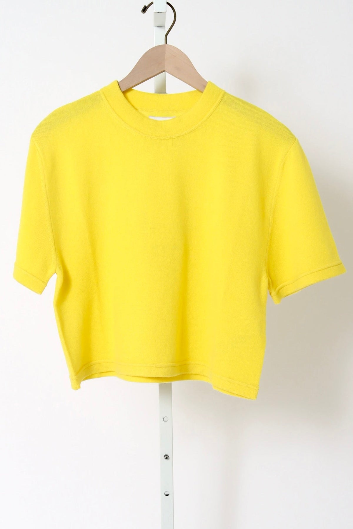 Cropped Cashmere T-Shirt - Vivid Yellow