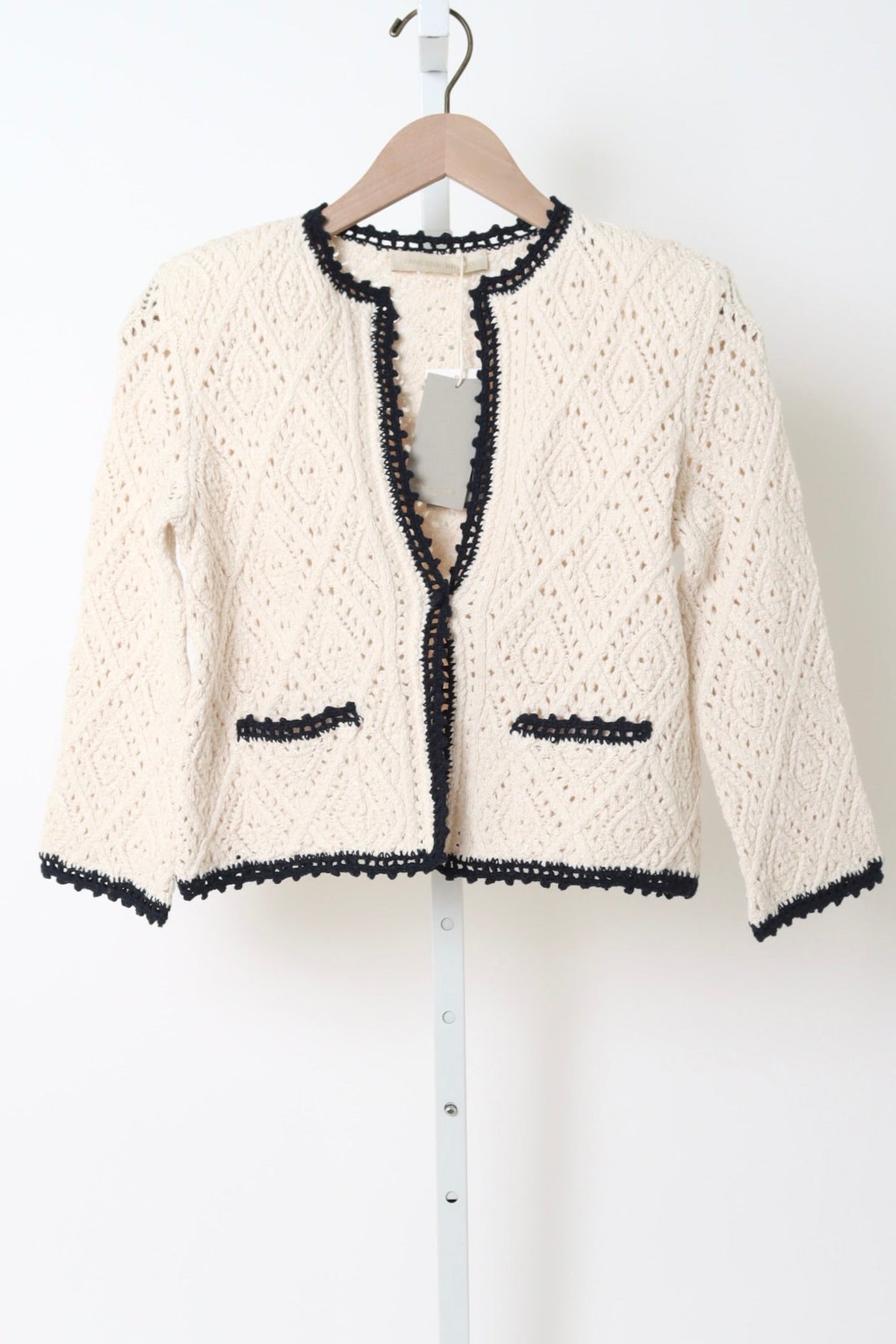 Goldia Cardigan - Ecru/Marine