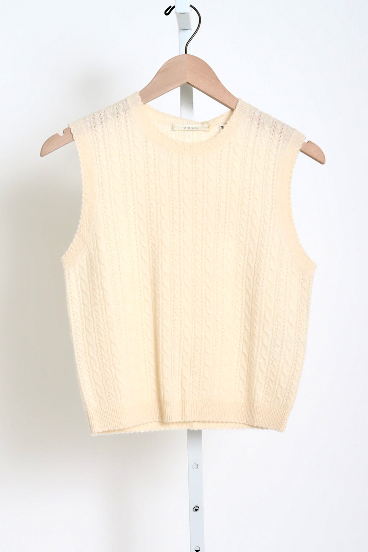 Louden Cashmere Cable Top - Dogwood (By Phone Order Only)