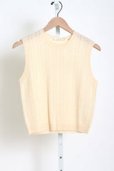 Louden Cashmere Cable Top - Dogwood (By Phone Order Only)