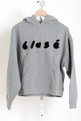 Le Boxy Hoodie - Grey Melange Flocked Blasé