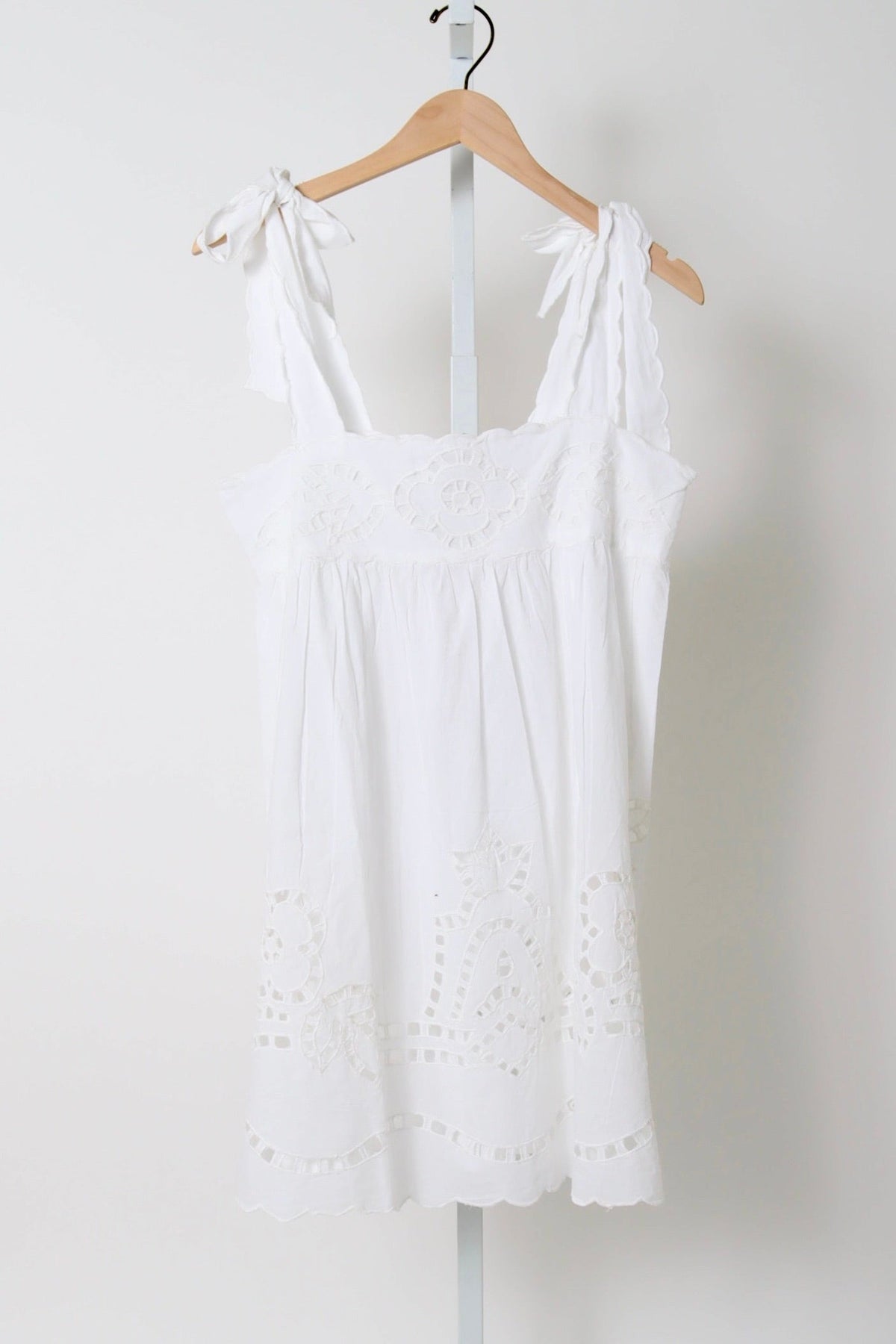 Baby Doll Dress - White/White