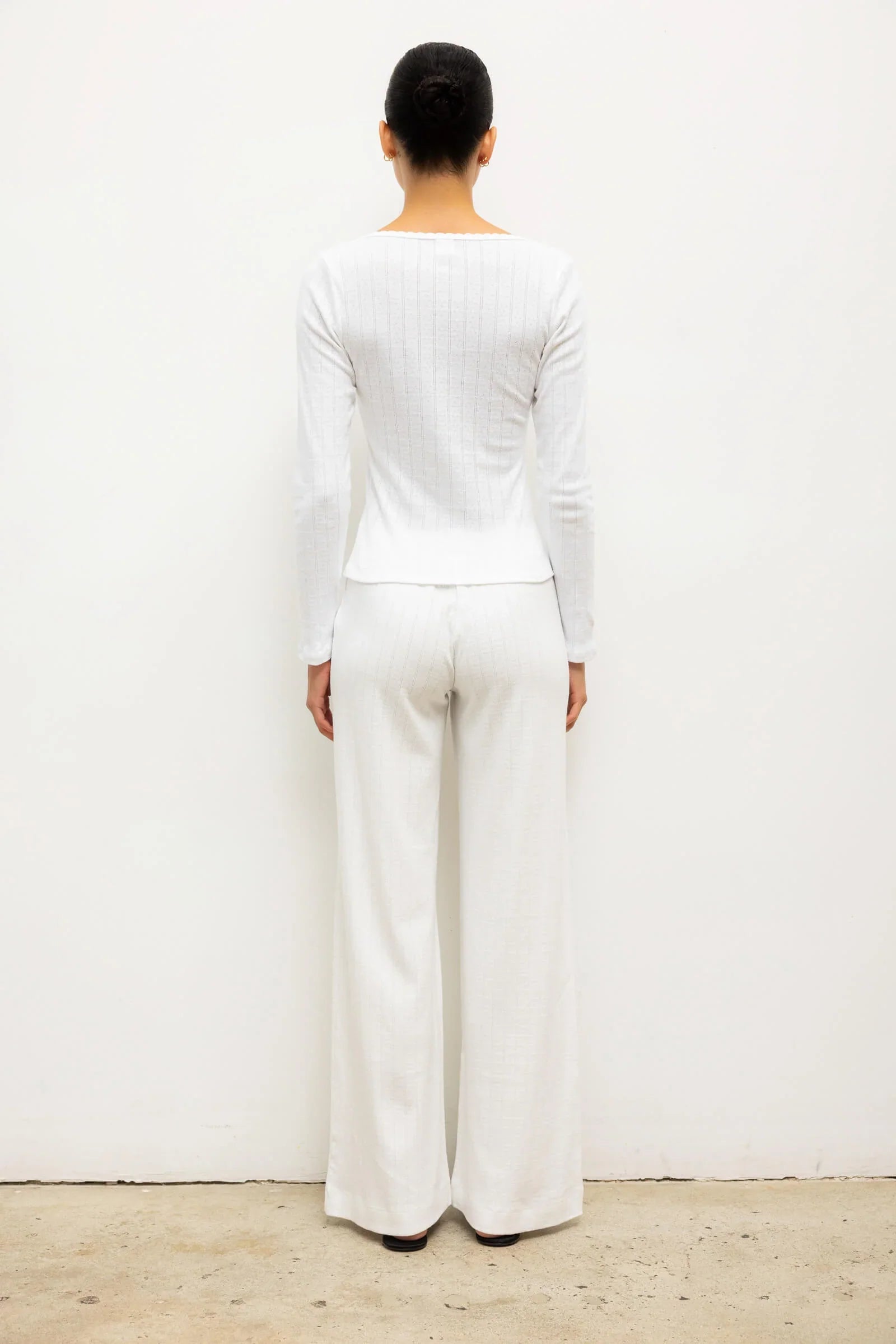Pointelle Boxer Pant - White