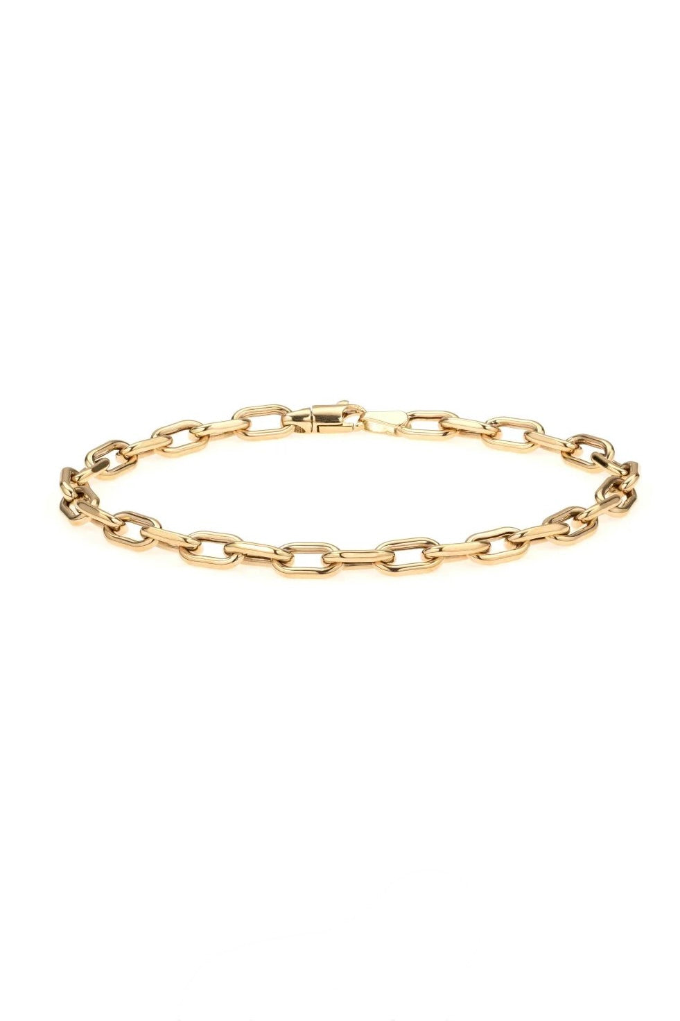 4mm Italian Chain Link Bracelet - 14k Yellow Gold (By Special Order)