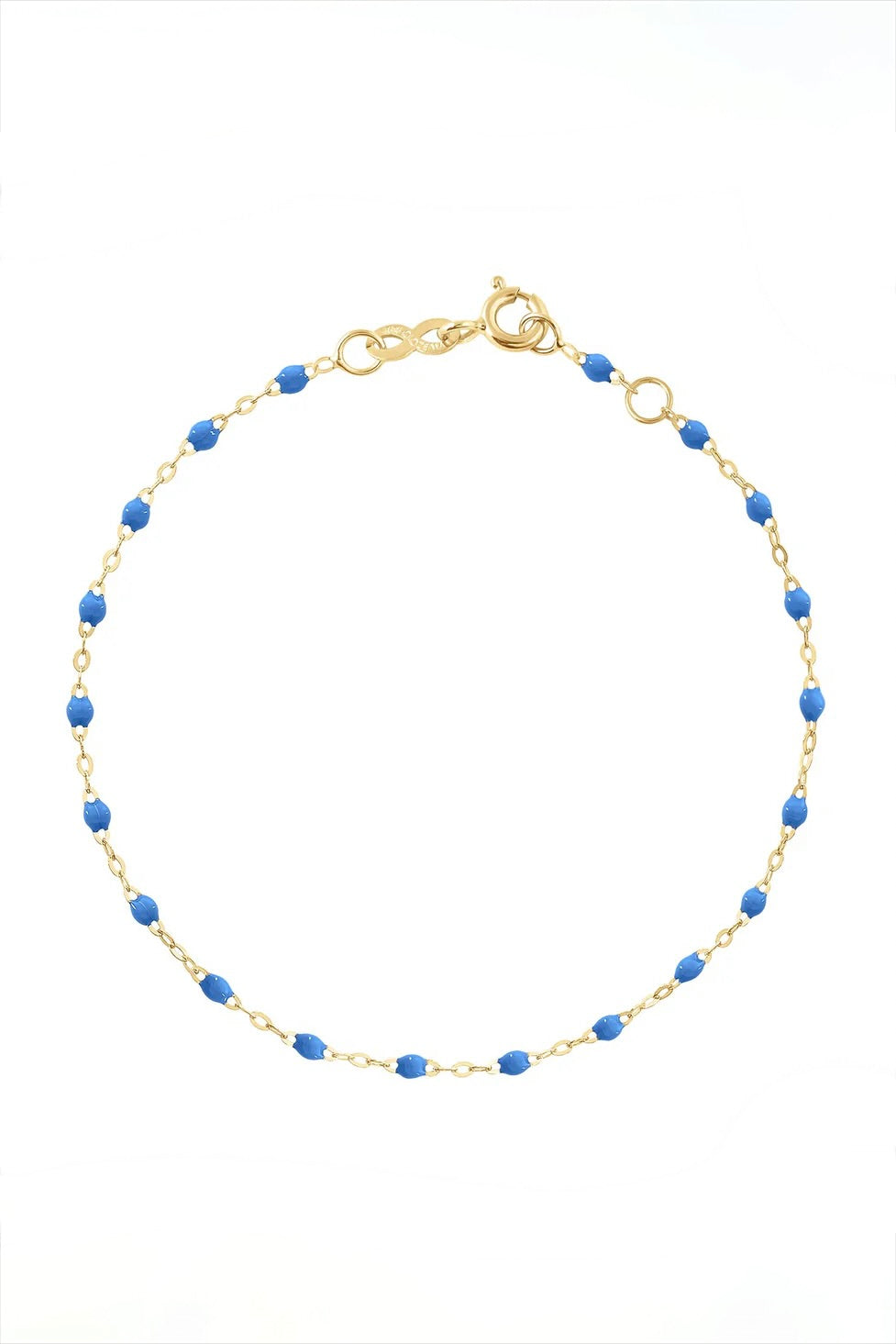 6.7" Classic Gigi Bracelet - Neon Blue + Yellow Gold
