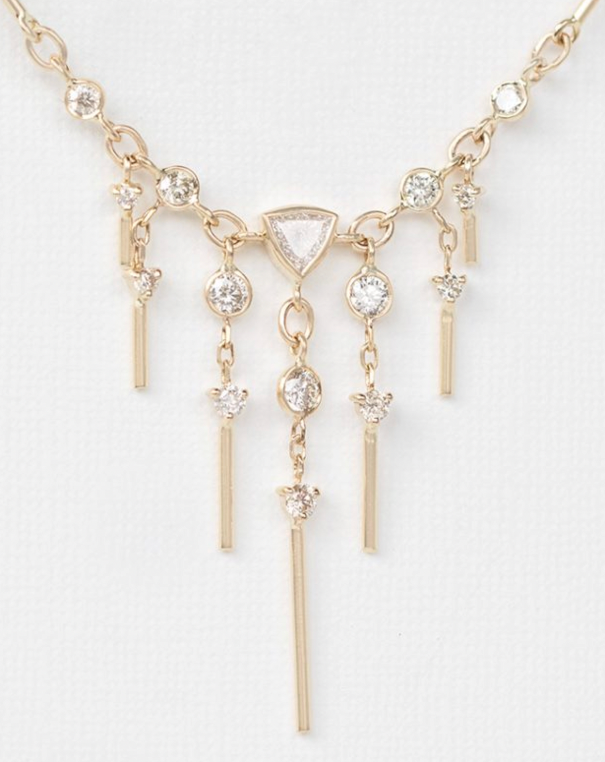 Dream Maker Triangle & Dangling Diamonds Necklace