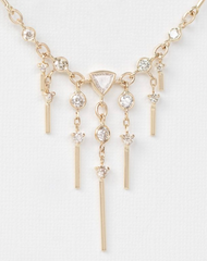 Dream Maker Triangle & Dangling Diamonds Necklace