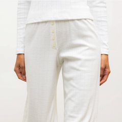 Pointelle Boxer Pant - White