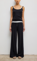 Pointelle Boxer Pant - Black