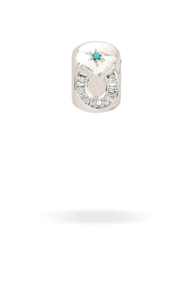 Baguette + Turquoise Horseshoe Lucky Big Bead (By Special Order)