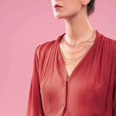 16.5" Classic Gigi Necklace - Lilac + 14K Yellow Gold
