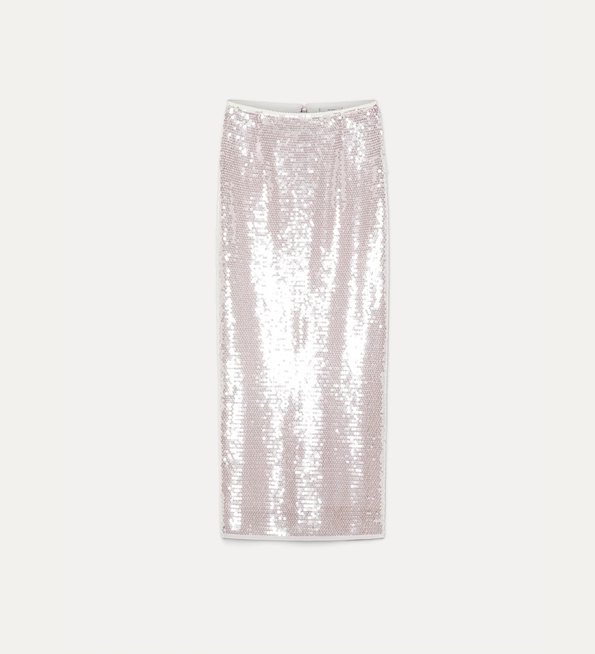 14894_My Skirt - "liquid sequins" pencil skirt - CRYSTAL
