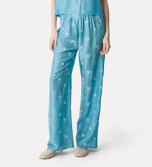 14869_My Pants - Silk Flared Trousers with “Petites Fleurs” Embroidery - Midnight