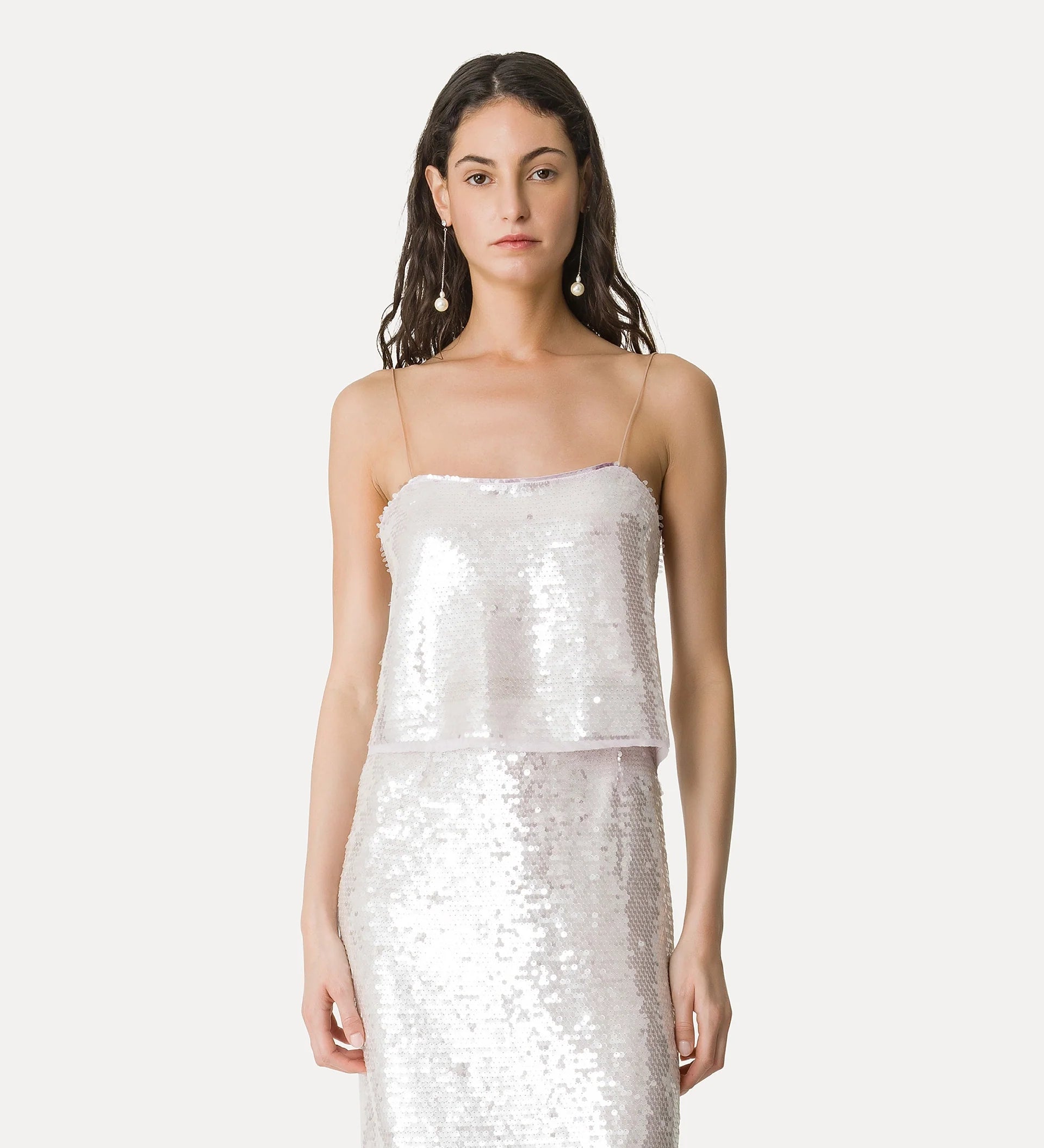 14894_My Skirt - "liquid sequins" pencil skirt - CRYSTAL