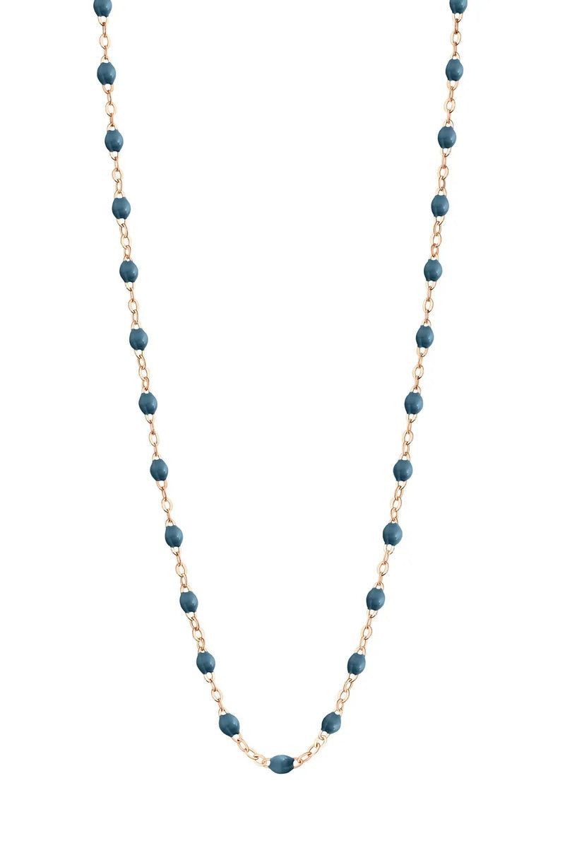 17.7" Classic Gigi Necklace - Jeans + 18K Yellow Gold