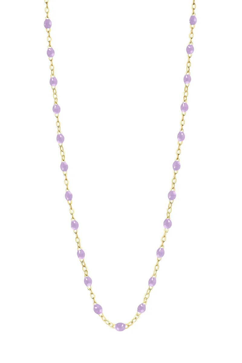 16.5" Classic Gigi Necklace - Lilac + 14K Yellow Gold