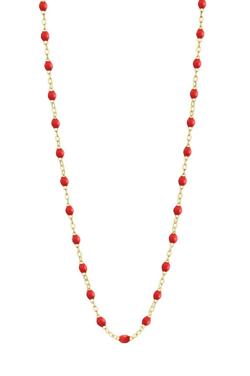 16.5" Classic Gigi Necklace - Poppy + Yellow Gold