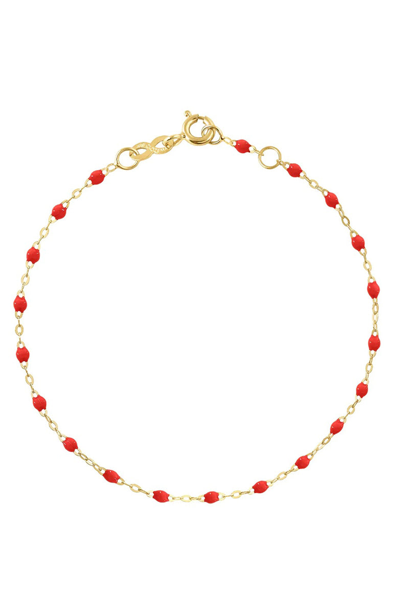 6.7" Classic Gigi Bracelet - Poppy + Yellow Gold