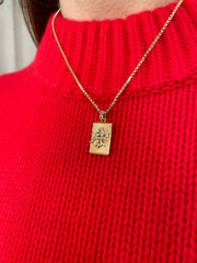 Small Gold Lovebirds Necklace - Gold on 16” chain