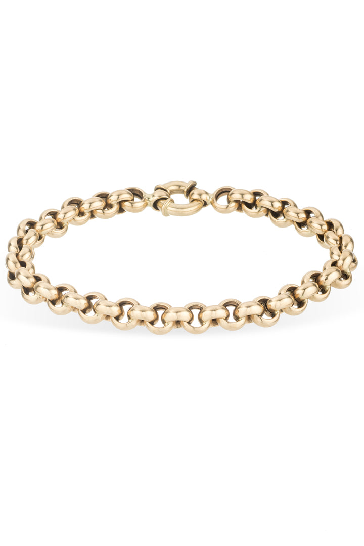 Chunky Rolo Chain Bracelet - 14K Yellow Gold