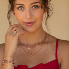 16.5" Classic Gigi Necklace - Poppy + Yellow Gold
